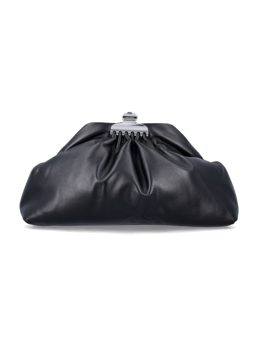 Marc Jacobs Medium Glam Plissee Leather Clutch Bag