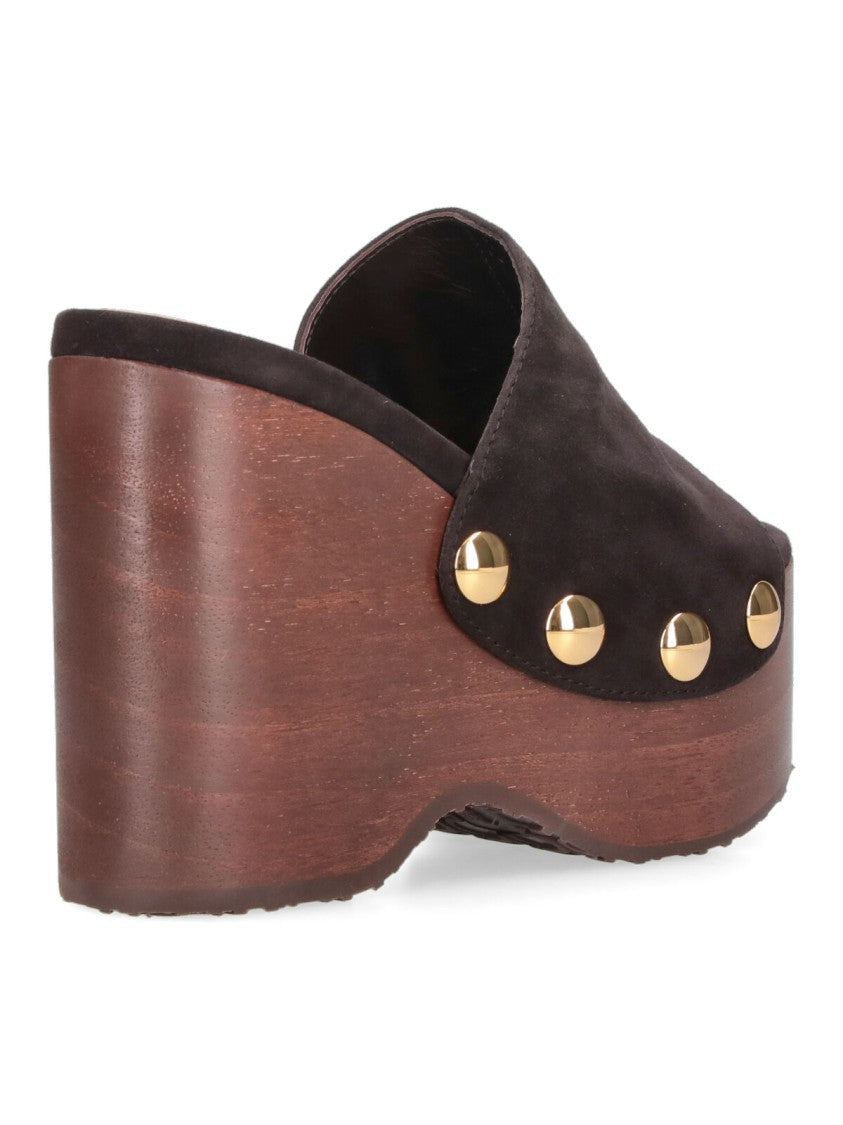 Gianvito Rossi Brown Ardèa Wedges