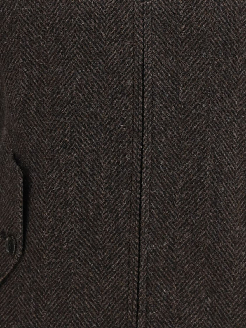 Baracuta Dark Brown G9 Herringbone Bomber Jacket