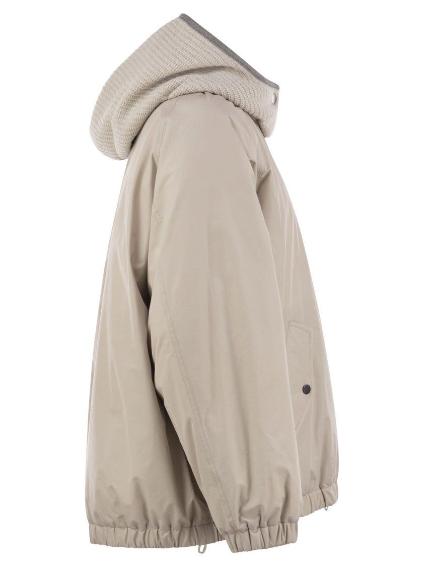 Brunello Cucinelli Water-Repellent Techno Cotton Taffeta Down Jacket