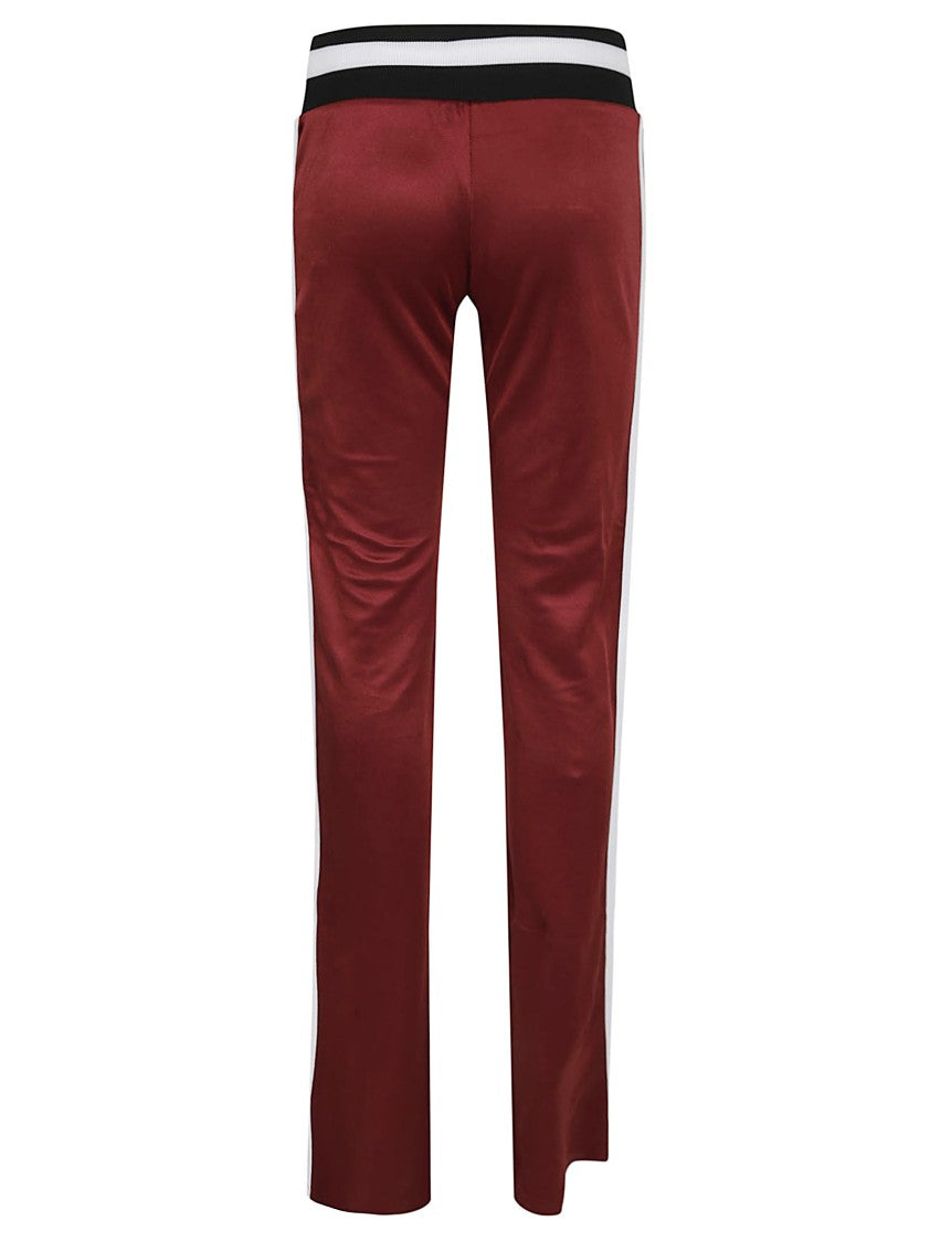 Off-White Deep Red Trousers With Striped Side Panels