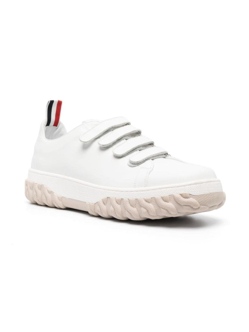 Thom Browne Low-Top Sneakers With Textured Rubber Sole And Velcro Straps