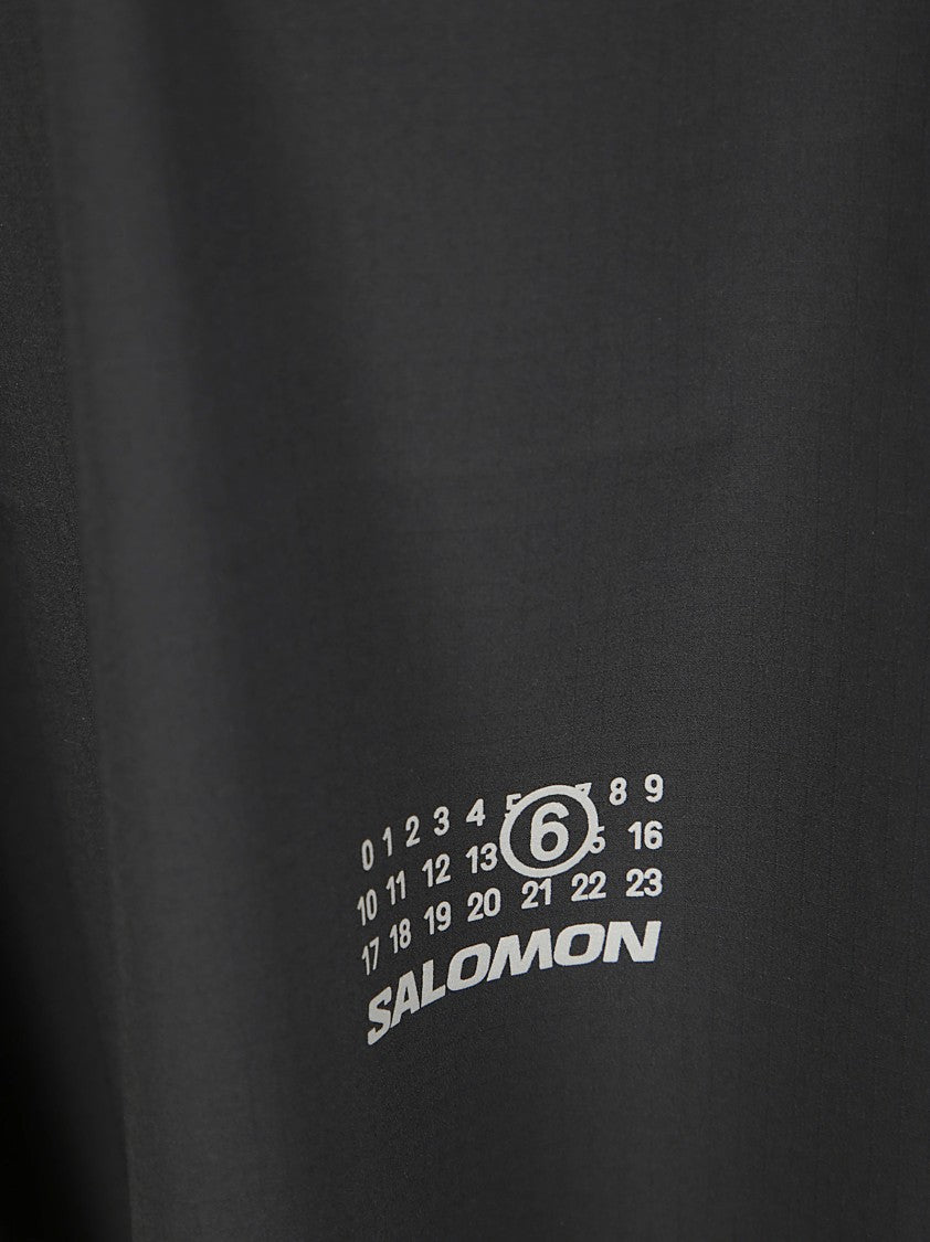Mm6 X Salomon Long Black Technical Shorts
