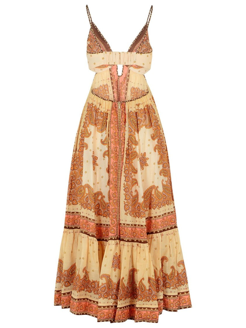 Zimmermann 'Maxine' Orange Cotton Dress