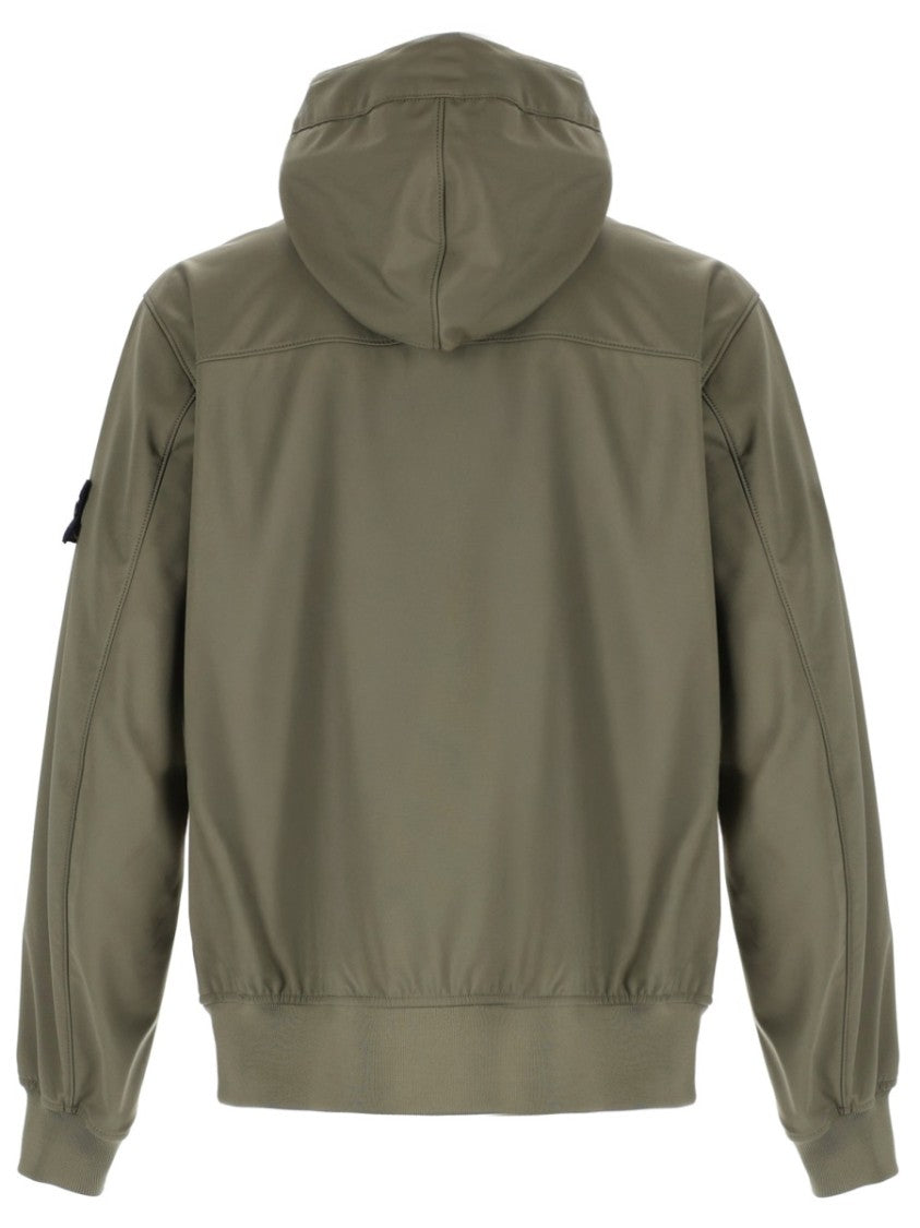 Stone Island Green Matte Finish Hooded Parka