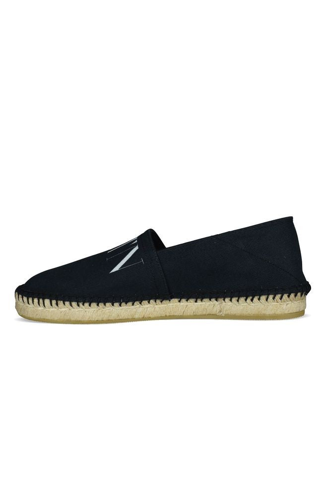 Valentino Garavani Navy Blue Canvas Espadrilles With Foldable Heel