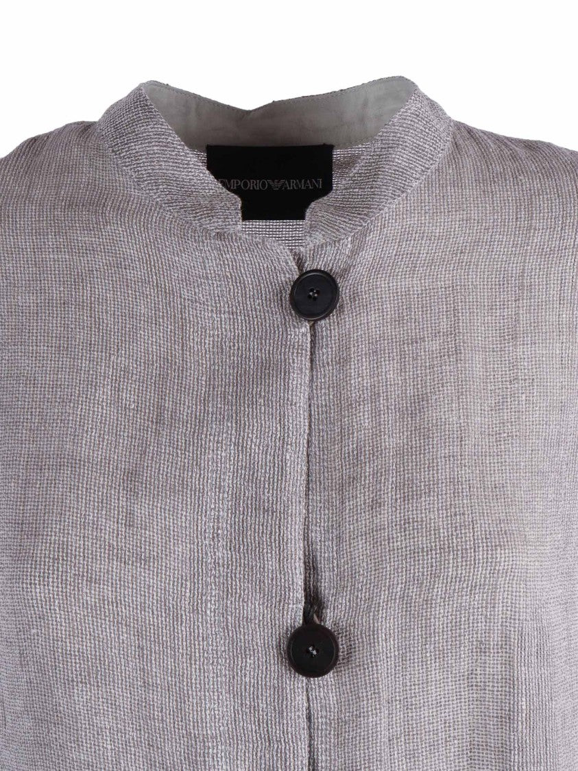 Emporio Armani Relaxed Fit Linen Blend Blazer