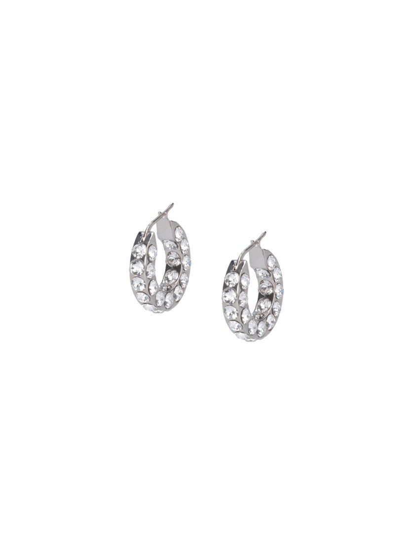 Amina Muaddi "Jahuni" Earrings – Silver