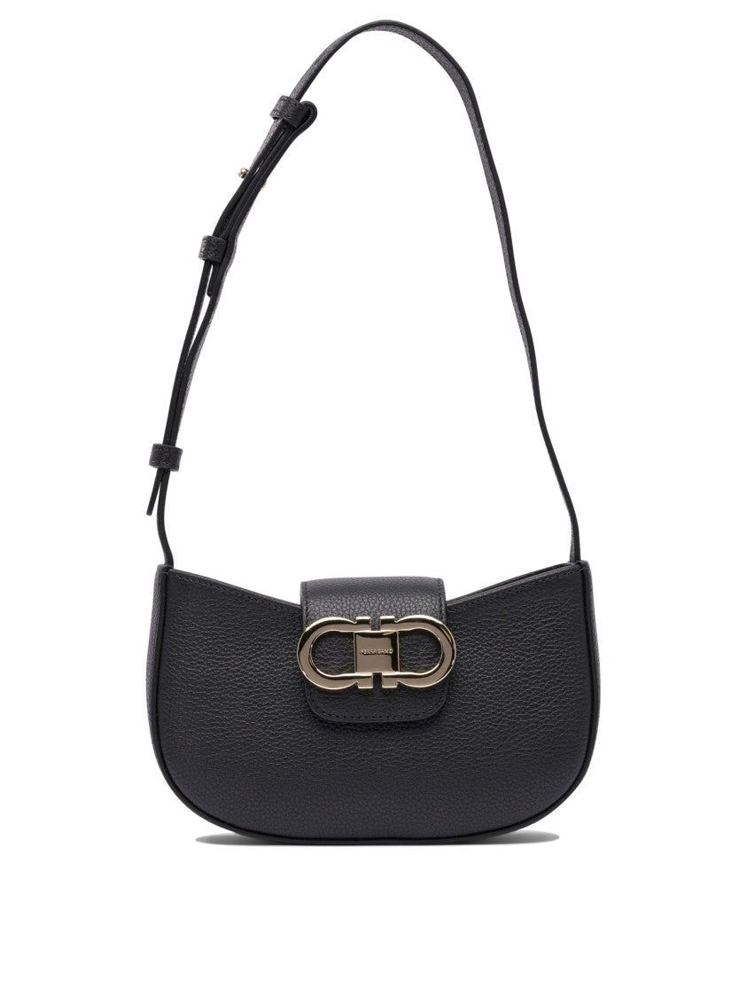 Ferragamo Textured Leather Shoulder Bag