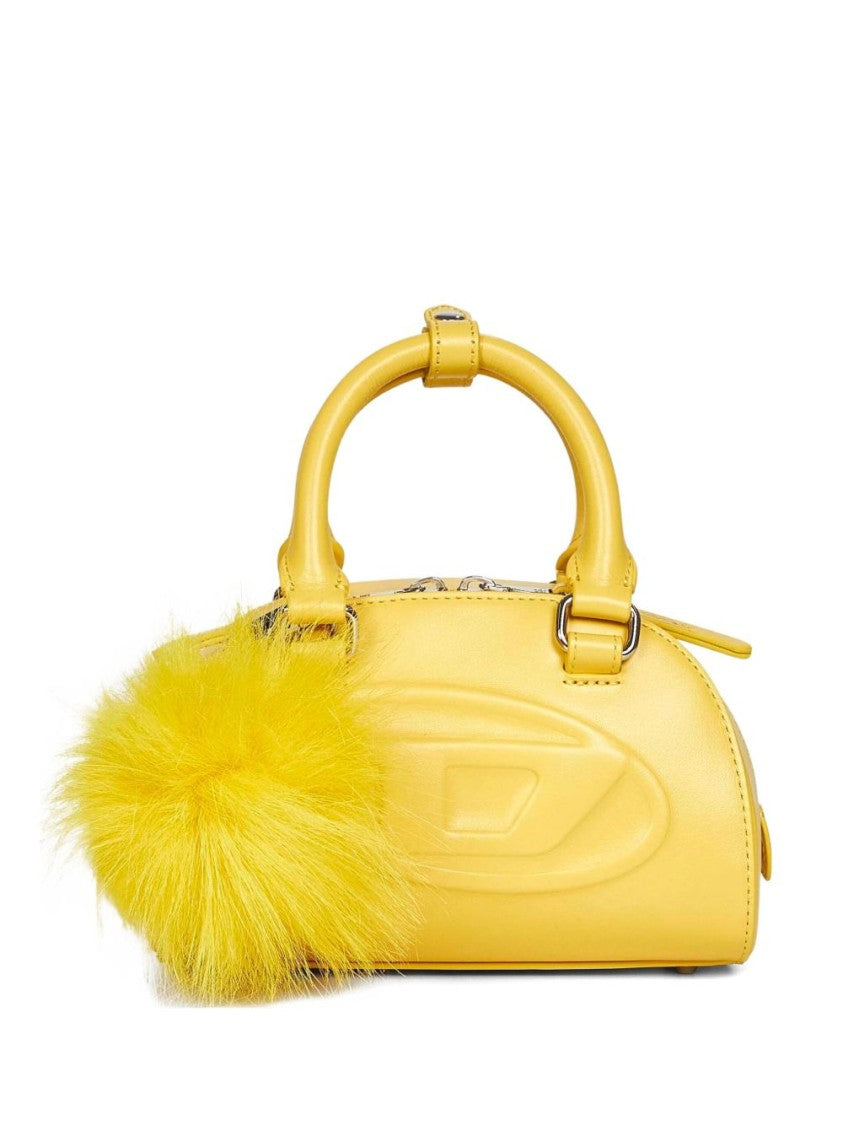 Diesel Rounded Rectangular Yellow Shoulder Bag