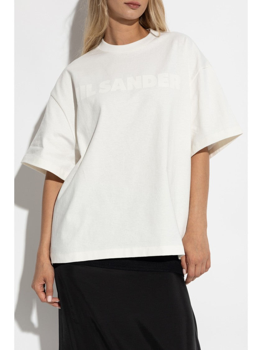 Jil Sander Black Tshirt Oversized Cotton Jersey T-Shirt