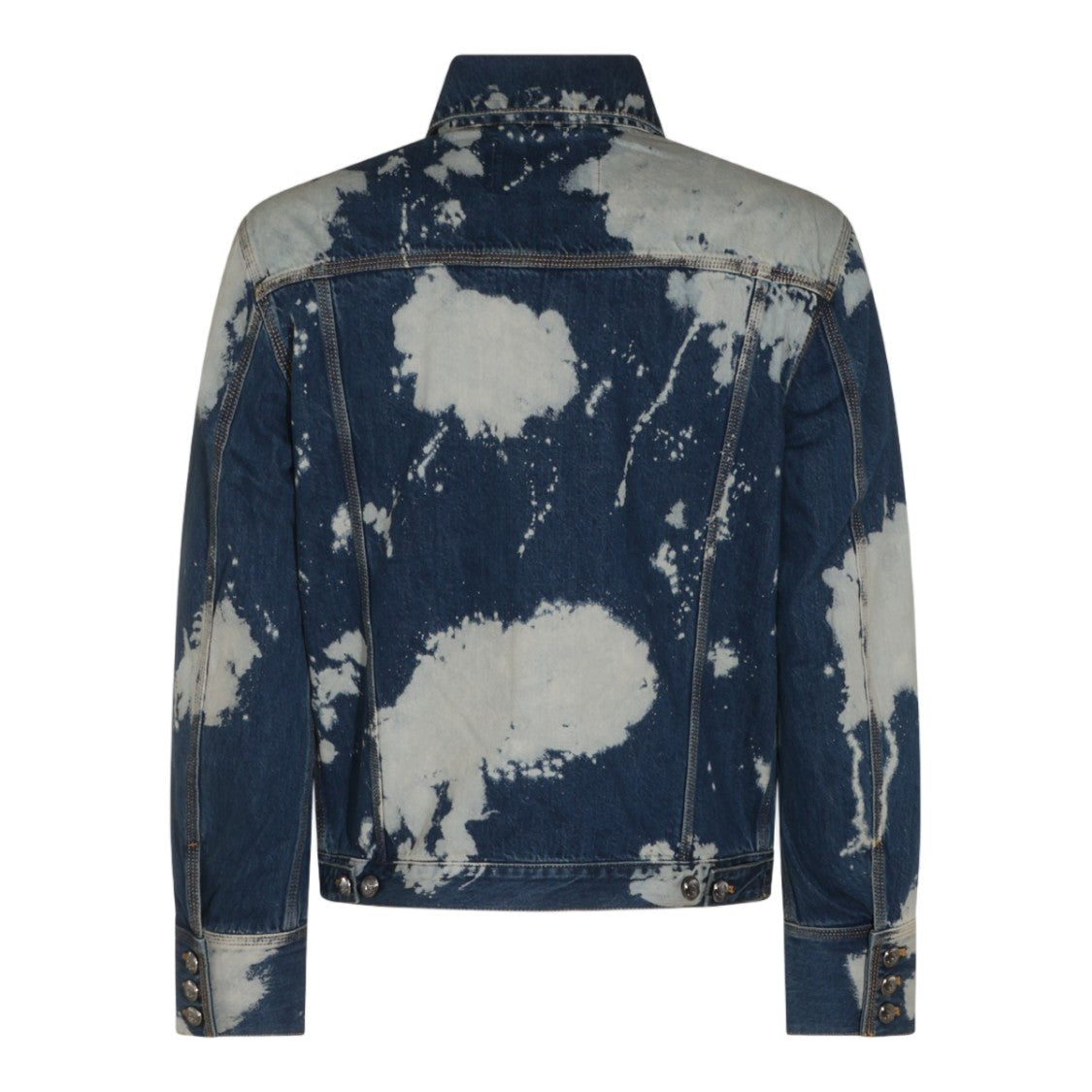 Vivienne Westwood Bleached Denim Trucker Jacket With Contrast Stitching