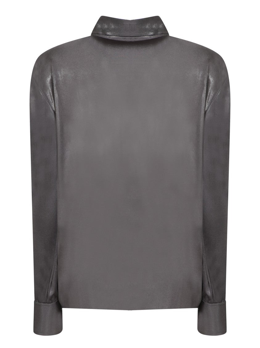 Norma Kamali Grey Long Sleeves Shirt