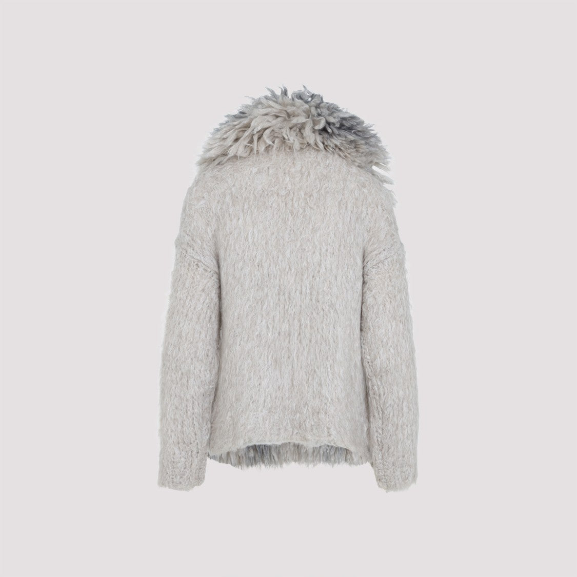 Giorgio Armani Fluffy Knit Sweater With Layered Design