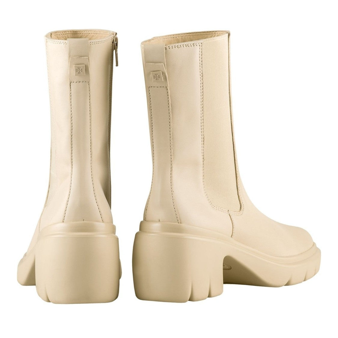 Högl Beige Ami Chunky Sole Leather Ankle Boots