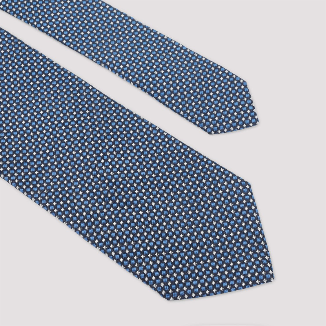 Lanvin Geometric Pattern Slim Silk Tie