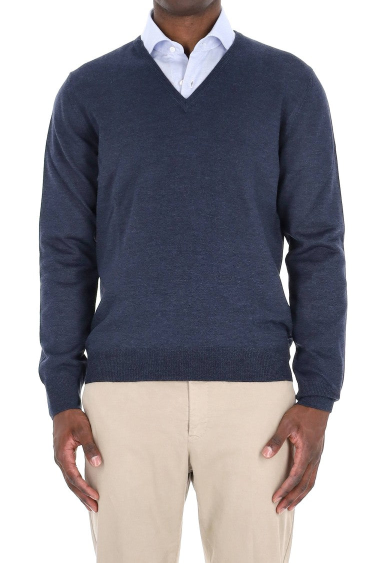 Barba Virgin Wool V-Neck Sweater