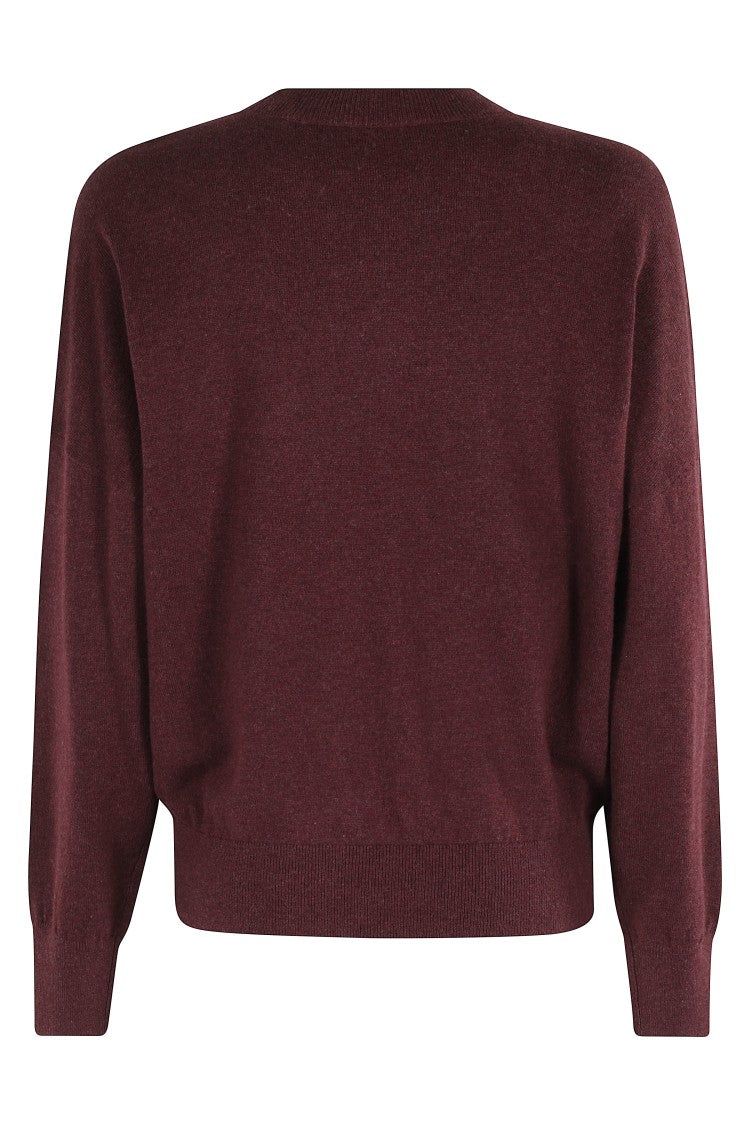 Isabel Marant Étoile Long Sleeve Burgundy Jersey With Logo Design