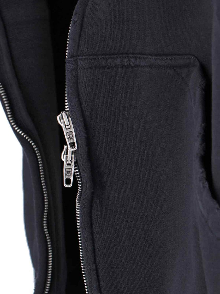 Balenciaga Security Tape' Zip Hoodie – Black