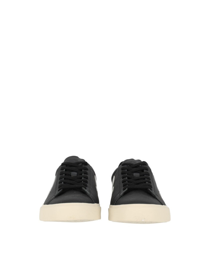 Veja Black Campo Minimalist Low-Top Sneakers
