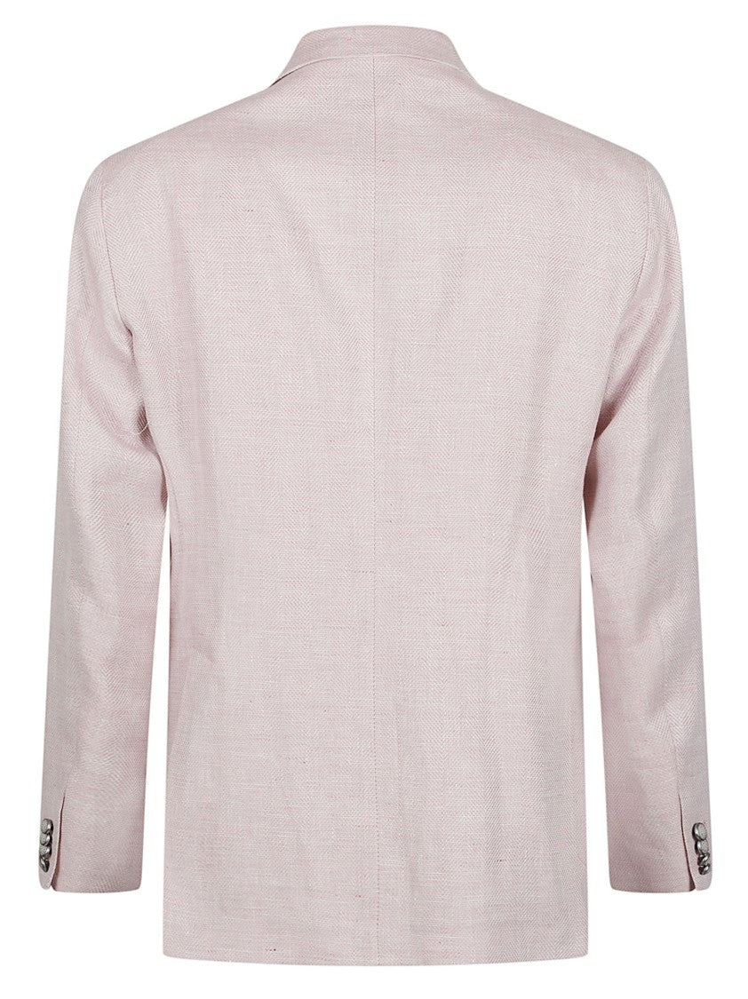 Tagliatore Pastel Linen-Cotton Notch-Lapel Blazer