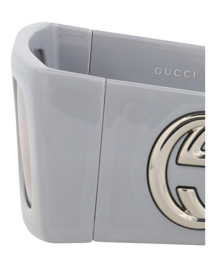 Gucci Shield-Frame Injection Sunglasses