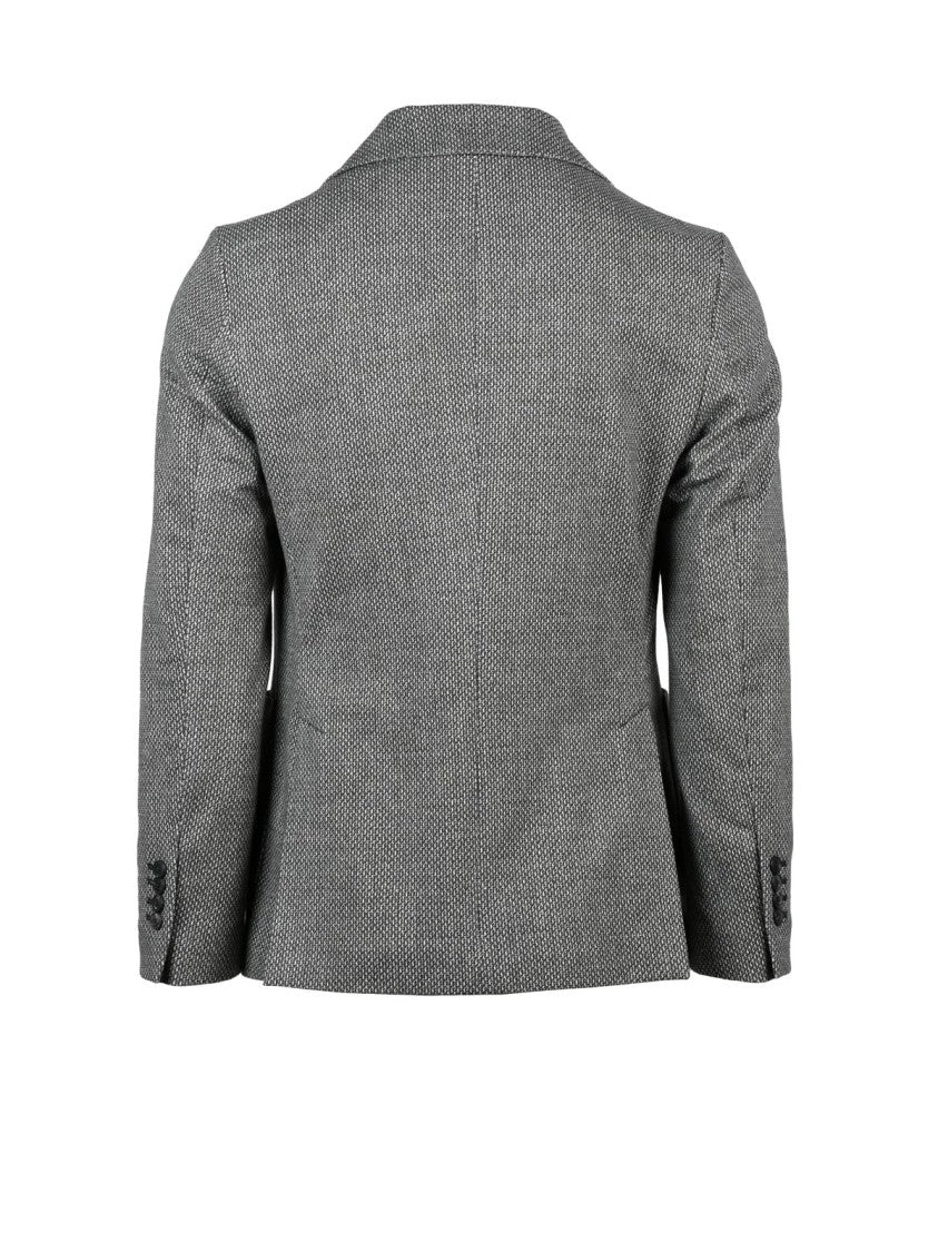 Circolo 1901 Textured Cotton Stretch Jacket With Classic Lapel And Button Closure