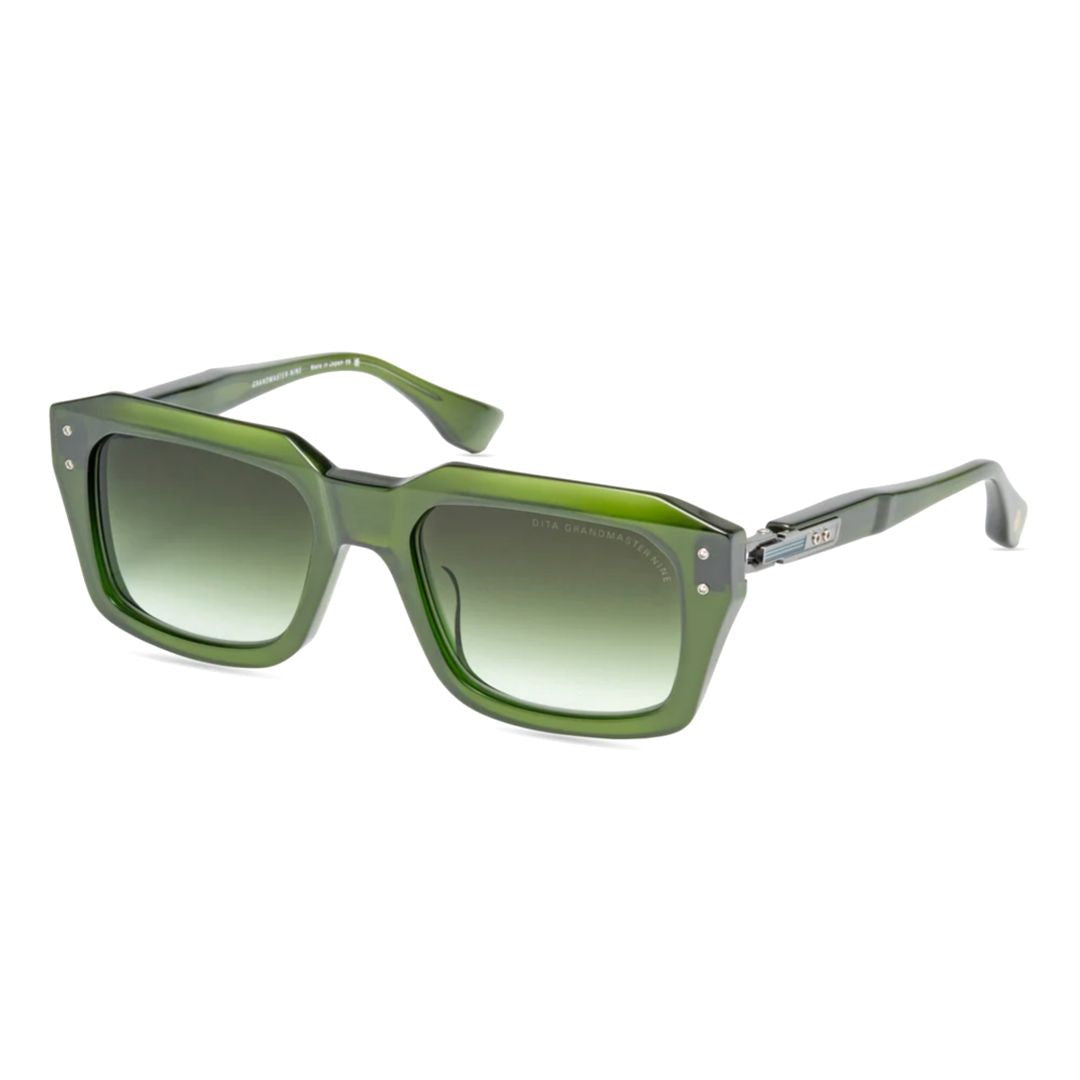 Dita Grandmaster-Nine Square Frame Sunglasses With Gradient Green Tint