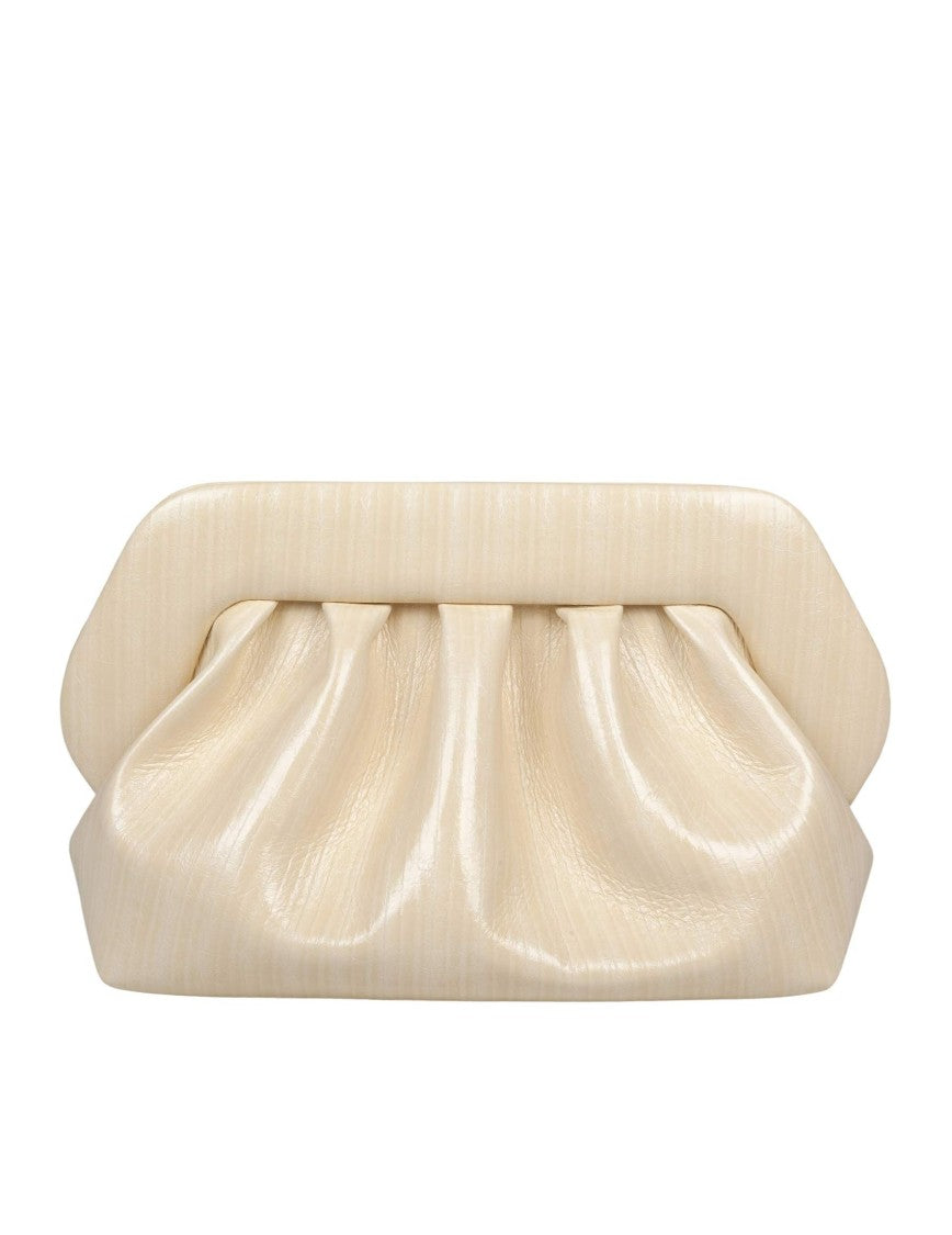 Themoirè Structured Striped-Effect Faux Leather Handbag