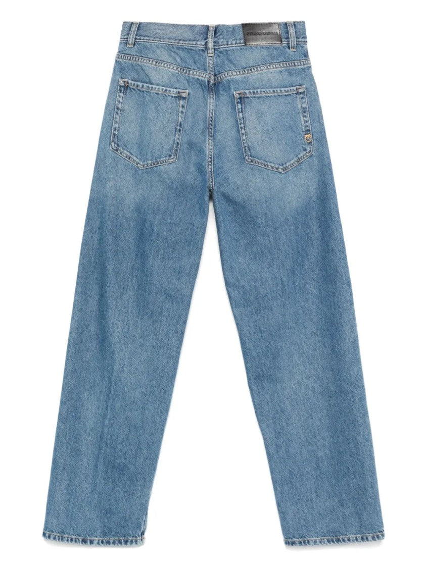 Pinko Relaxed Fit Straight Jeans With Five-Pocket Design