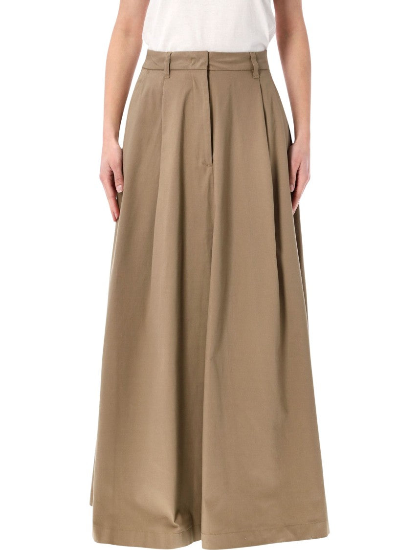 The Latest Long Wide Skirt With Pleats