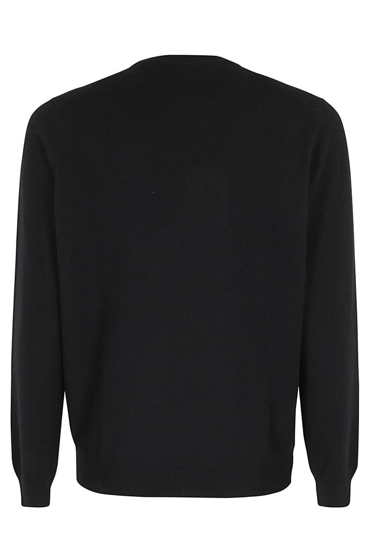 Filippo De Laurentiis Black Cashmere Crew Neck Sweater