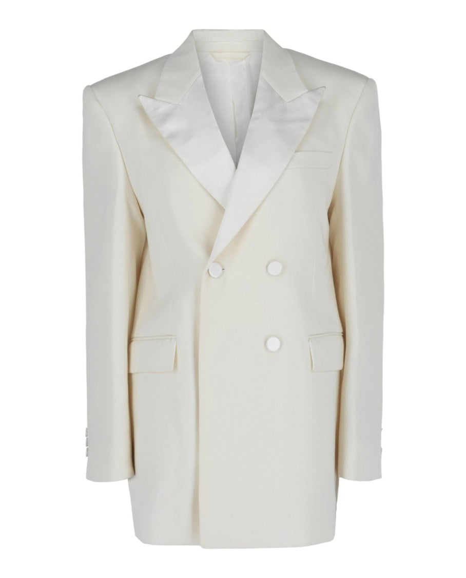 Givenchy Double-Breasted Satin Trimmed Jacket