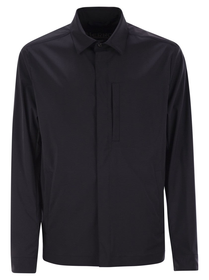 Herno Shirt-Cut Jacket In Tech Wool