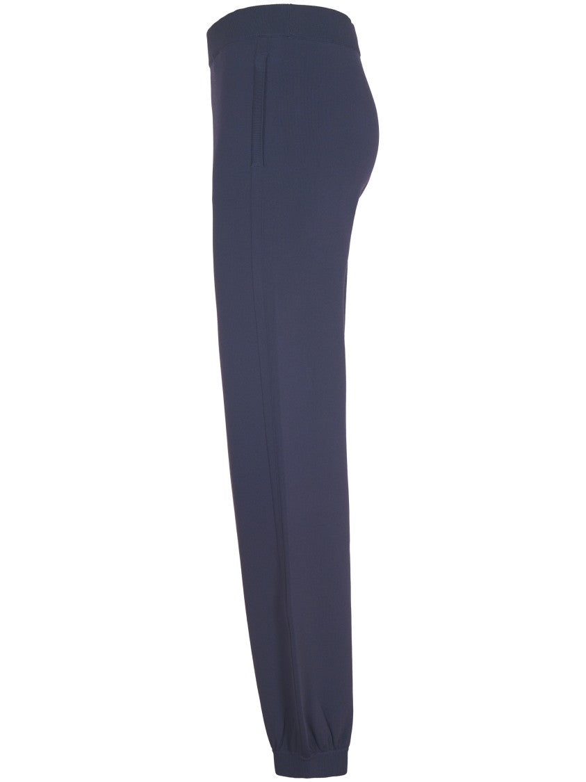 Max Mara Relaxed Fit Blue Trousers