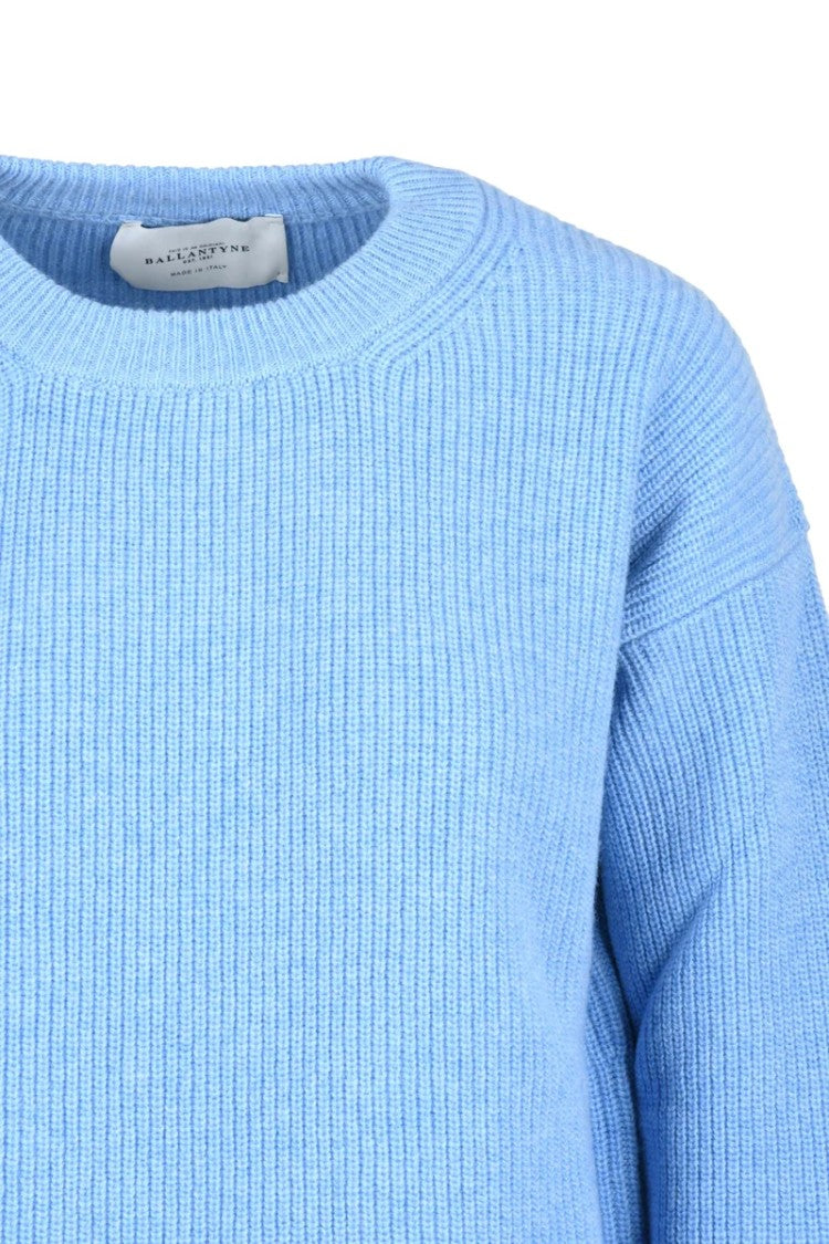 Ballantyne Ribbed Sweater - Light Blue