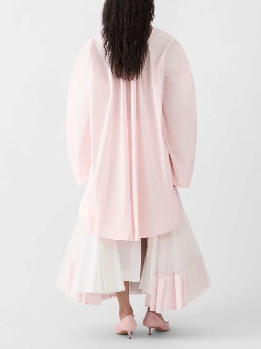Jacquemus Paysan Dress With Flared Hem And Curved Sleeves