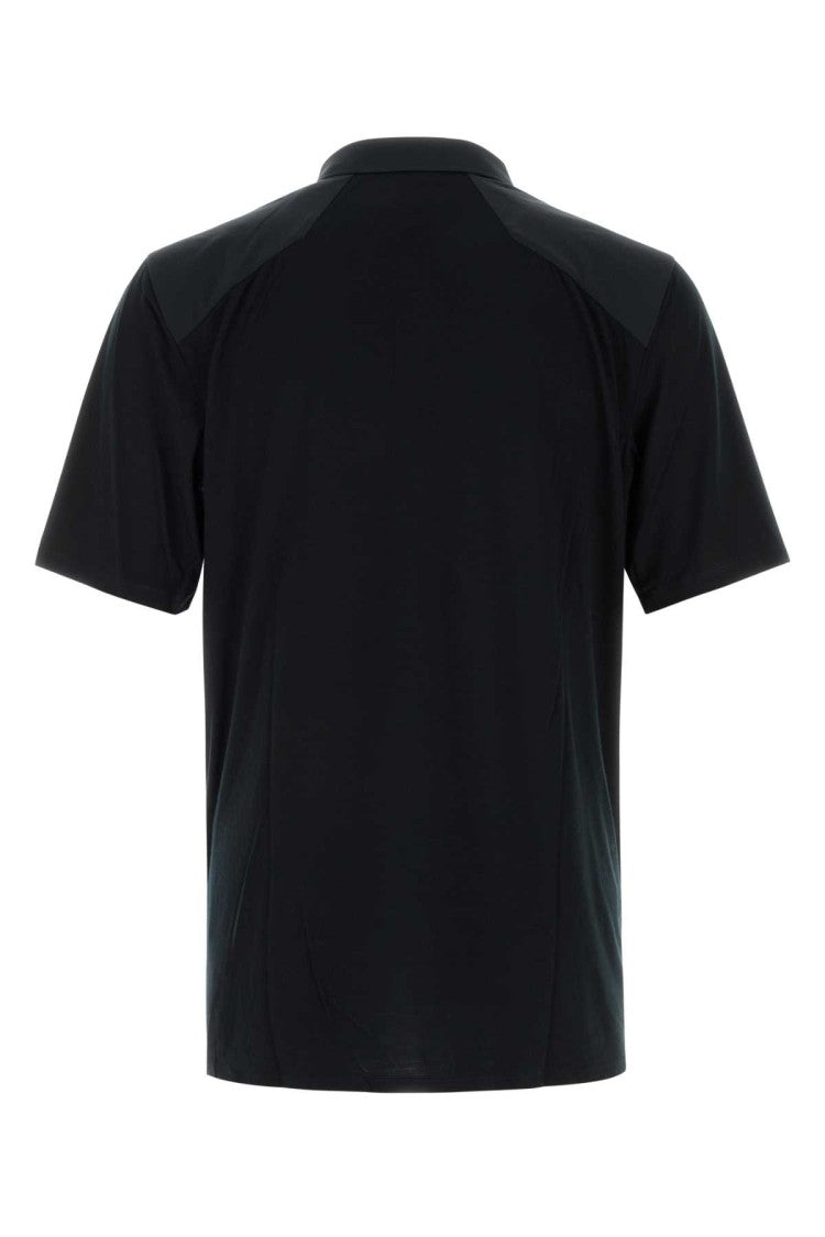 Veilance Black Wool Blend Polo Shirt