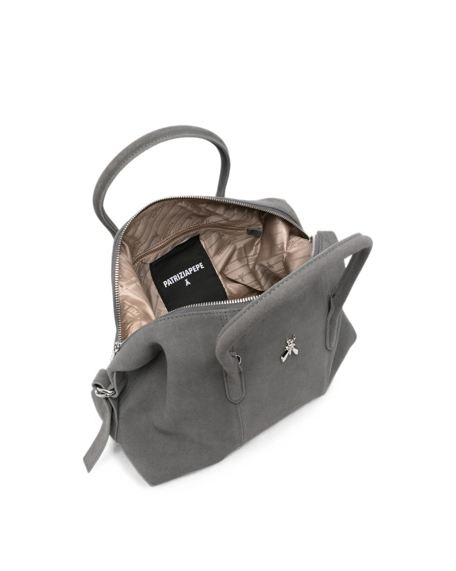 Patrizia Pepe Suede Leather Structured Handbag