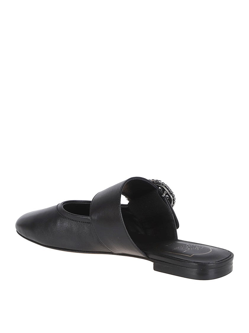 Roger Vivier Pointed Toe Slip-On Sandals