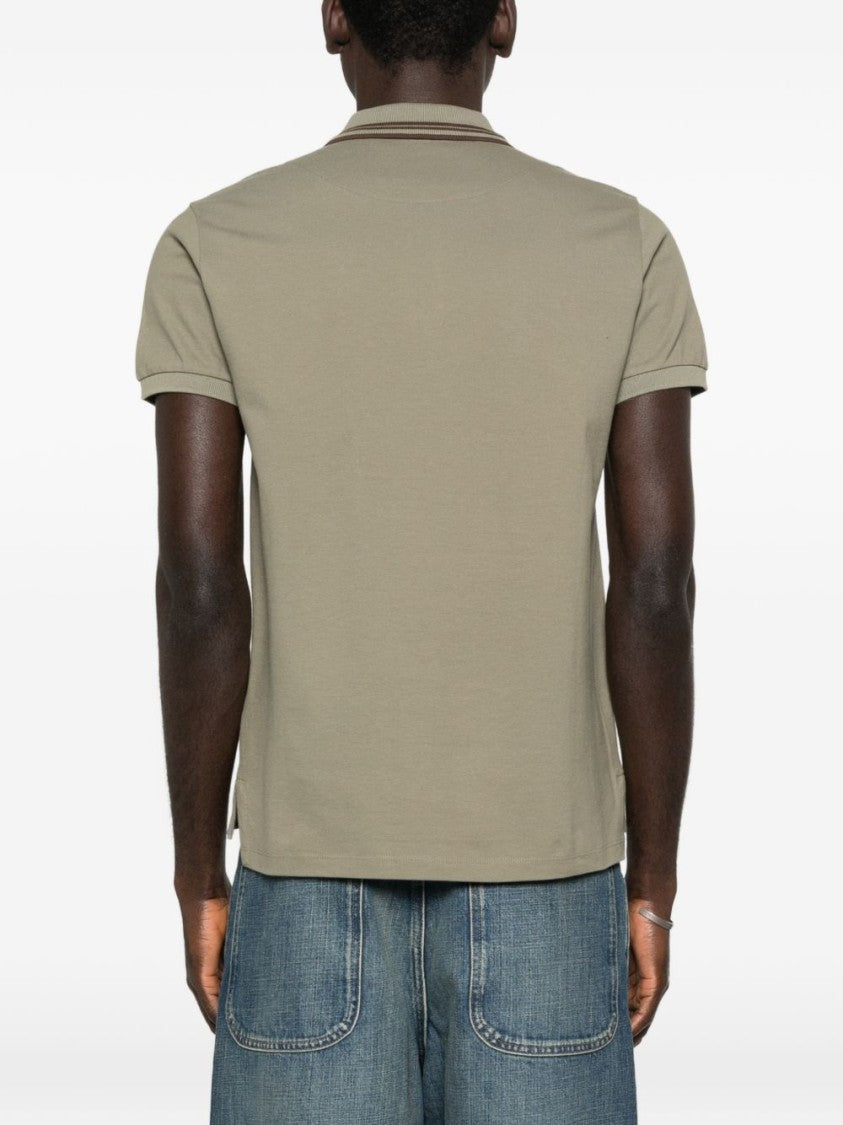 Vivienne Westwood Short-Sleeve Polo Shirt With Ribbed Collar And Striped Accents