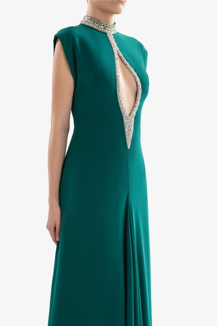 Saiid Kobeisy Crystal Embellished Long Dress