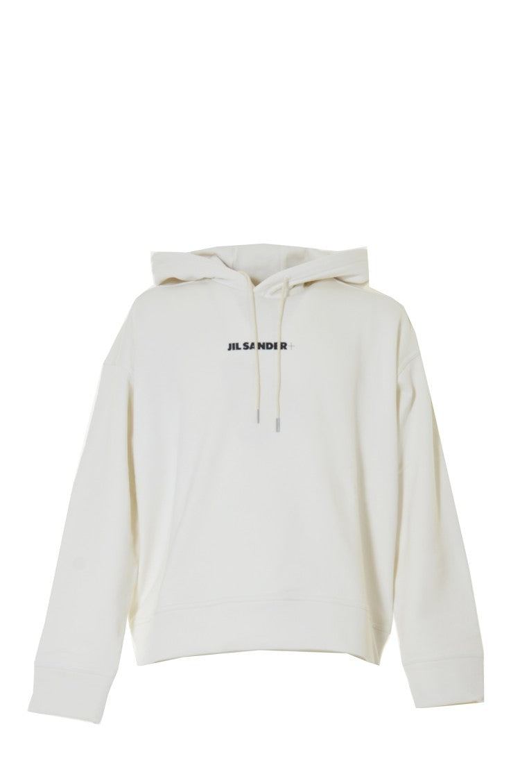 Jil Sander Organic Cotton Hoodie With Contrasting Logo