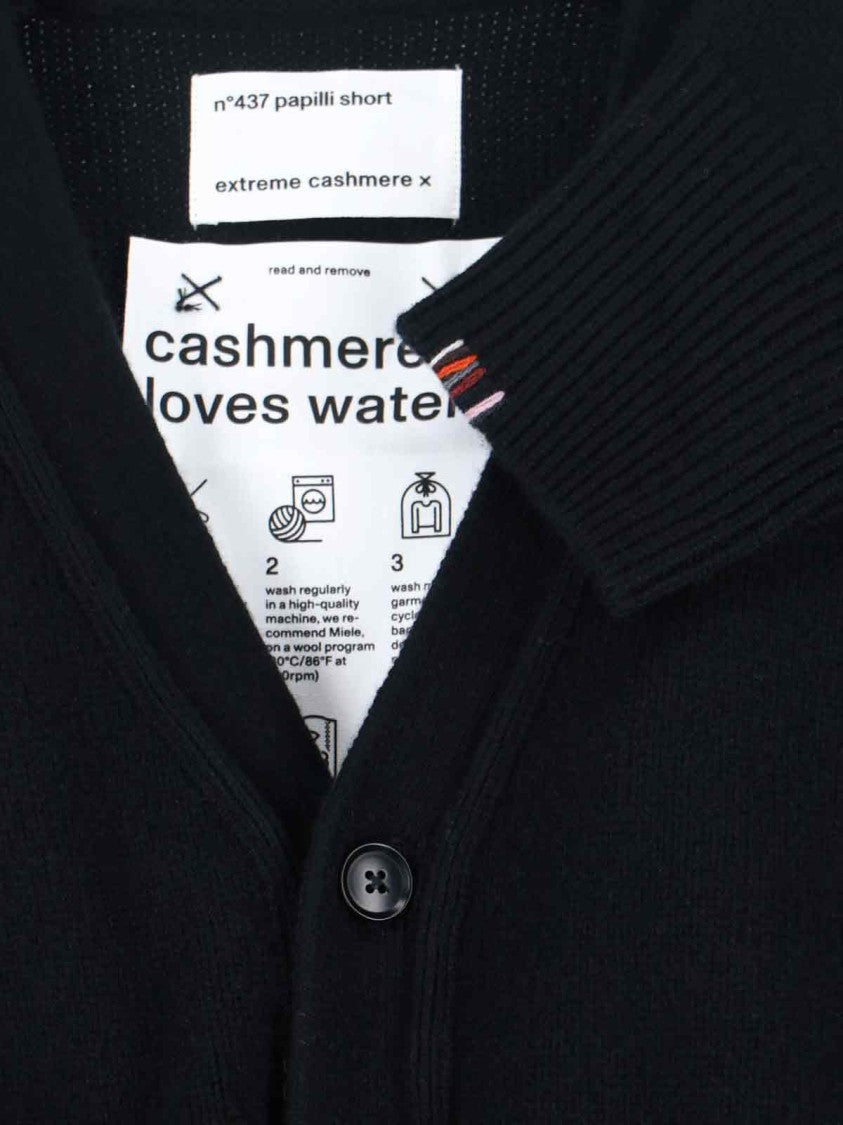 Extreme Cashmere N°437 Papilli Short Cardigan – Black