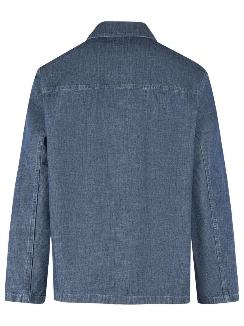 Jil Sander Blue Cotton Jacket