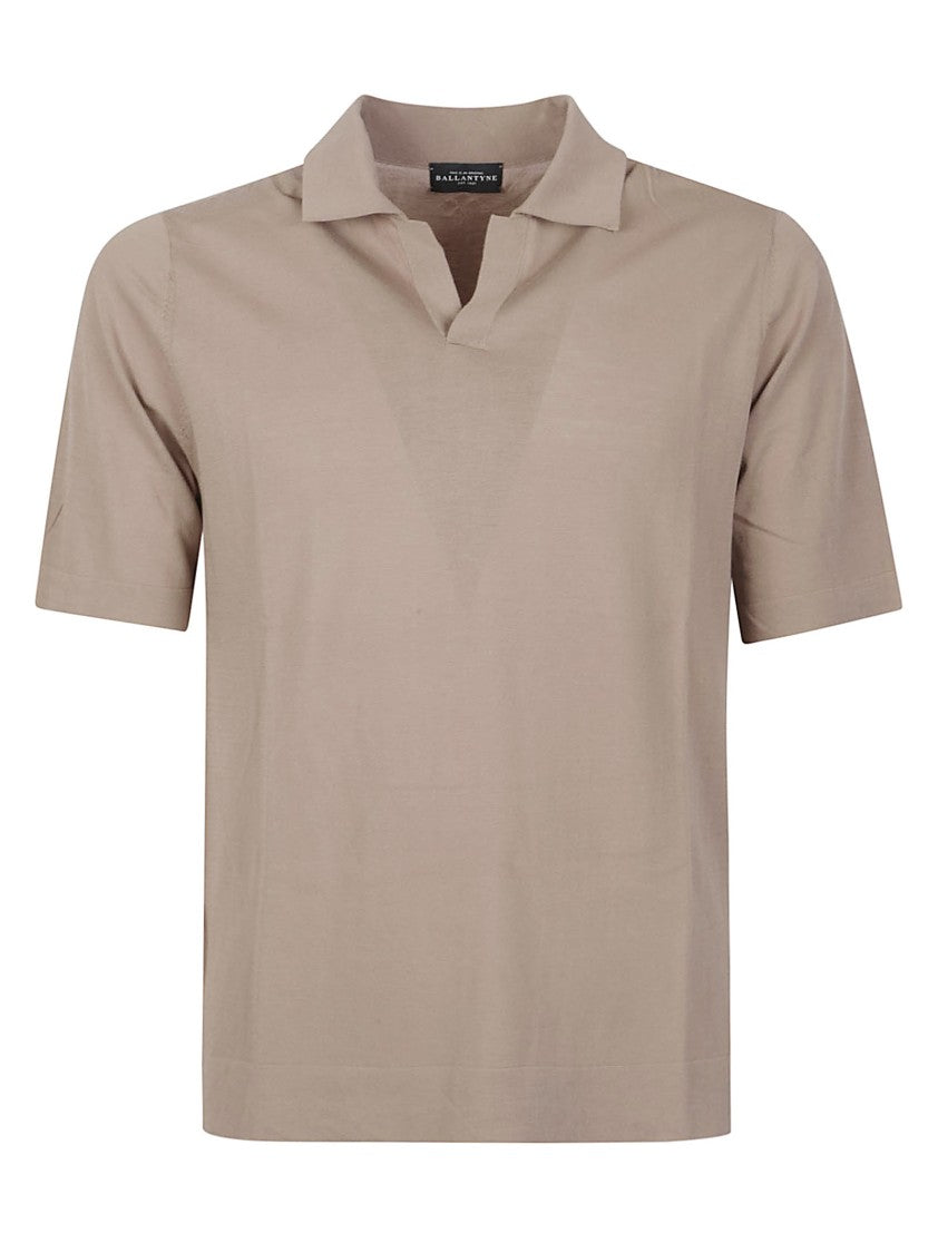 Ballantyne Minimalist Cotton V-Neck Polo Shirt