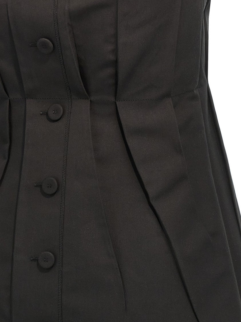 Marni Trapeze Midi Dress With Structured Bustier