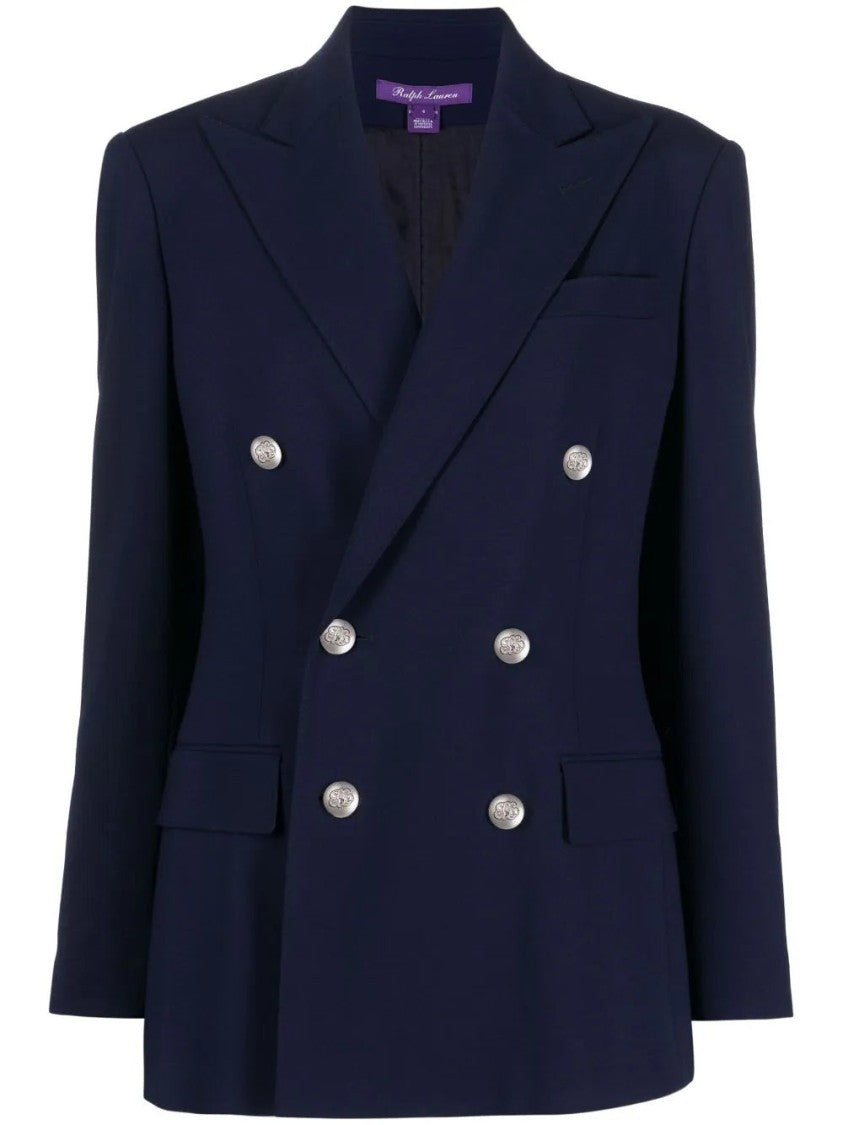 Polo Ralph Lauren Tailored Blue Blazer With Double-Breasted Front