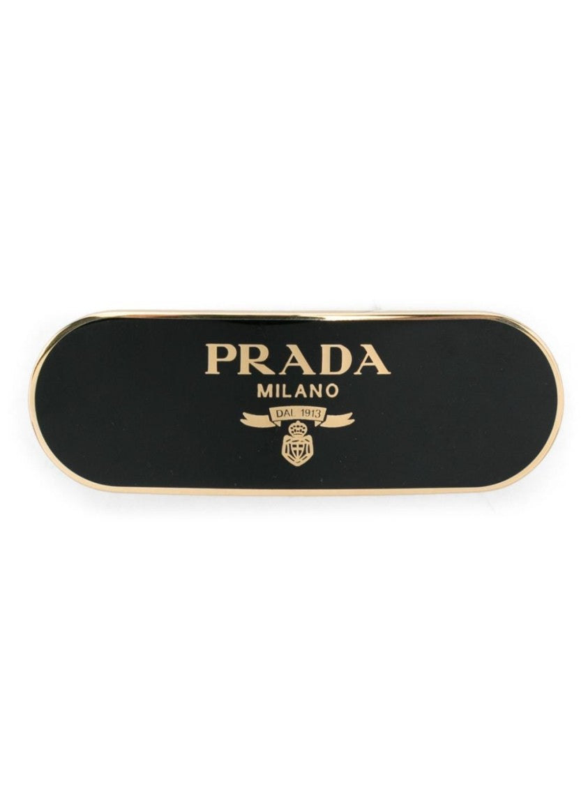 Prada Logo-Embellished Hair Clip With Polished Finish