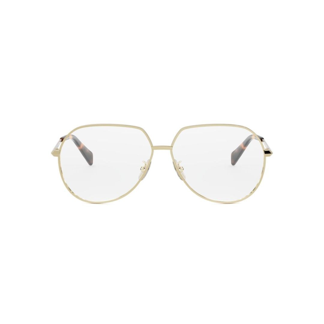 Celine Cl50164u Geometric Gold-Tone Metal Eyeglasses